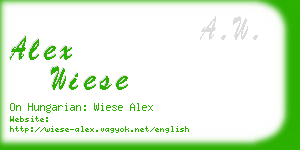 alex wiese business card